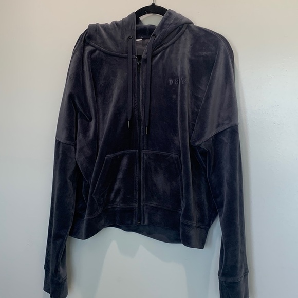 DkNy velvet hoodie jacket size Large - Picture 1 of 7